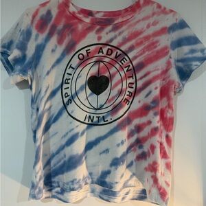 Mighty Fine Pink & Blue Tie-Dye Graphic Tee